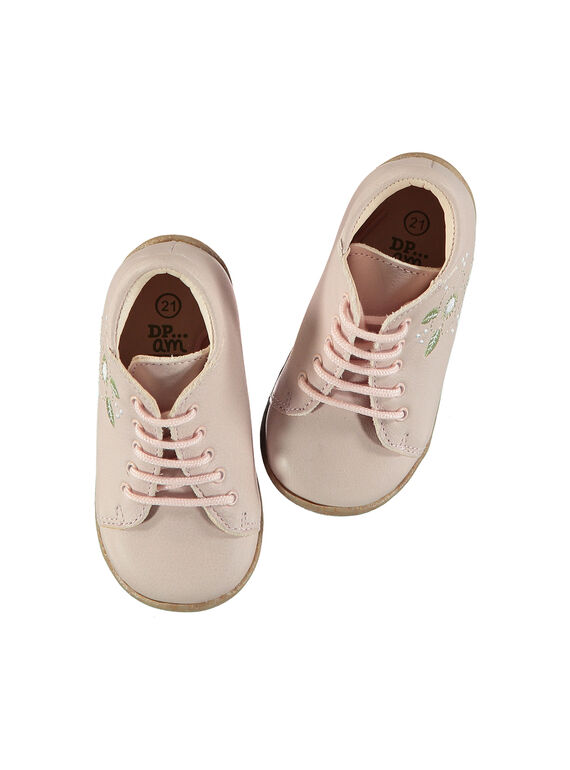 Baby girls' smart leather boots FBFBOTFLEU / 19SK3731D0F030