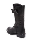 Leather boots with bows PABOTTPERF / 22XK3593D3W090
