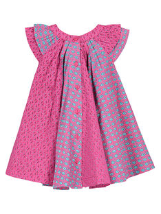 Baby girls' poplin dress FITUROB4 / 19SG09F4ROB712