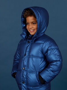 Child boy's metallic blue jacket MOGRODOU3 / 21W90262D3E717