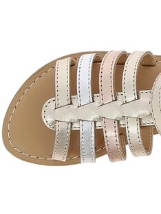 Girls' leather sandals CFSANDMET / 18SK35WID0E954