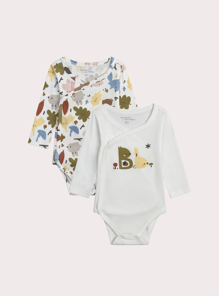 White NEWBORN BODY SUIT XOU2BOD3 / 25WF0561BDN000