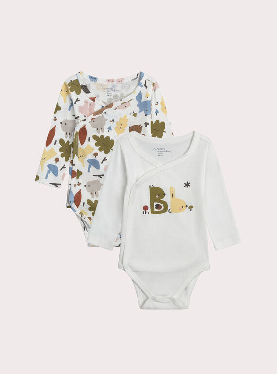 White NEWBORN BODY SUIT XOU2BOD3 / 25WF0561BDN000