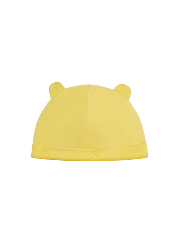 Yellow birth cap with ears LOU1BON2 / 21SF42H3BNA103
