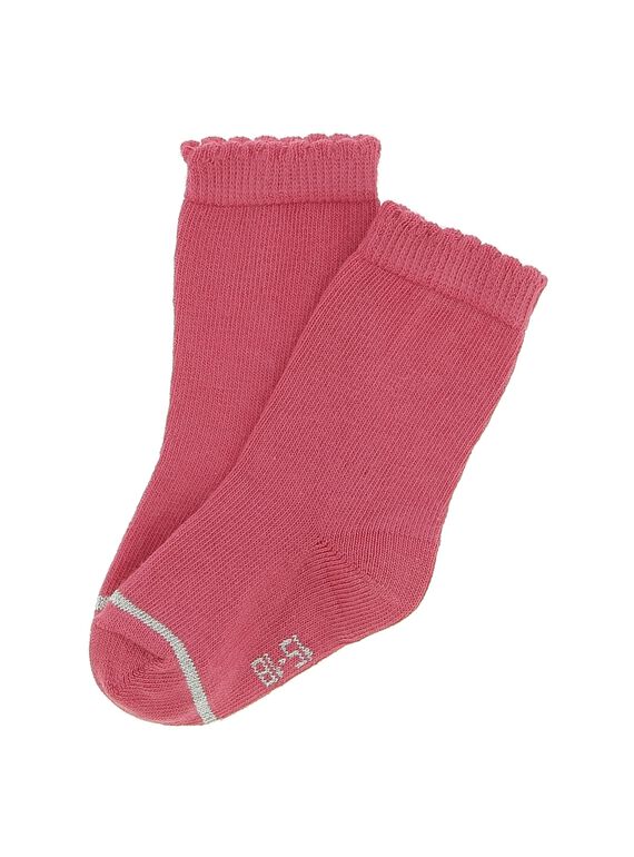 Baby girls' pink mid length socks DYIJOCHO11 / 18WI09J7SOQ302