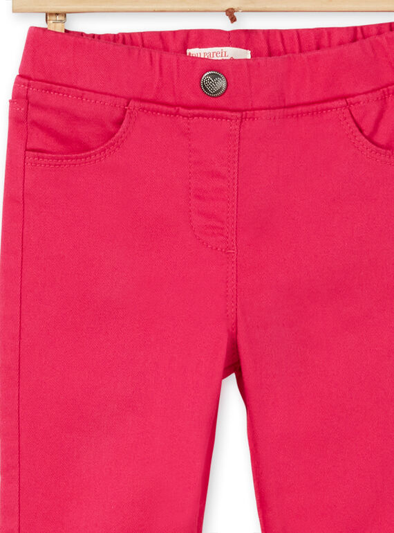 Dark pink jeggings in dyed garment LAJOJEG2 / 21S90144D2BF507