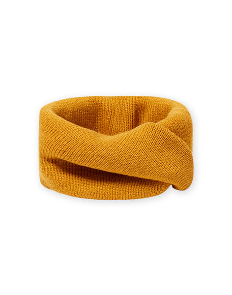 Saffron yellow knitted snood for child boys MYOGROSNO1 / 21WI0252SNO113
