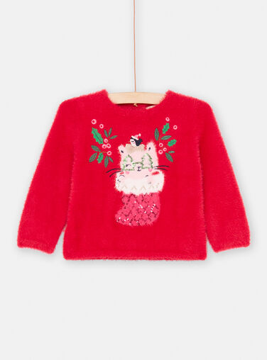Baby girl's soft red sweater SIWAYPULL / 23WG09S1PULF529