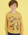 Boy's mustard T-shirt MOMIXTEE3 / 21W902J5TMLB101