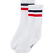 White socks with colored stripes child boy