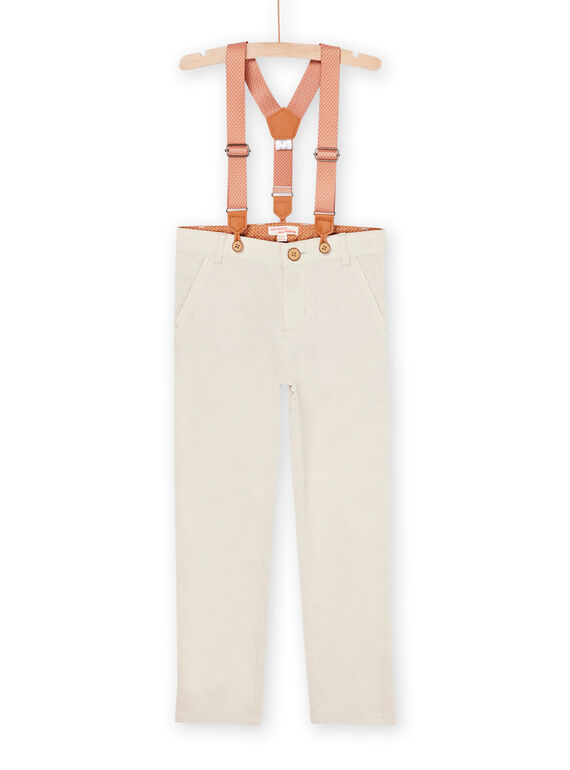 Linen string pants with straps ROSOPAN2 / 23S90222PAN811