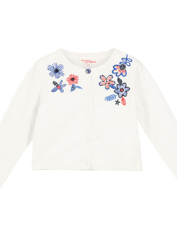 Girls' embroidered cardigan FATOCAR / 19S901L1CAR000
