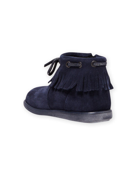 Baby girl navy blue boots with bangs MIBOOTINDI / 21XK3771D0D070