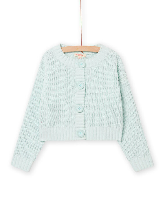 Child girl green knit cardigan NAJOCAR4 / 22S90164CAR614