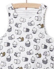 White overalls with bee and ladybug print mixed birth NOU1SAL2 / 22SF0542SAL000