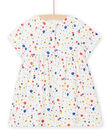 Baby girl's ecru floral print dress NILUROB2 / 22SG09P3ROB001