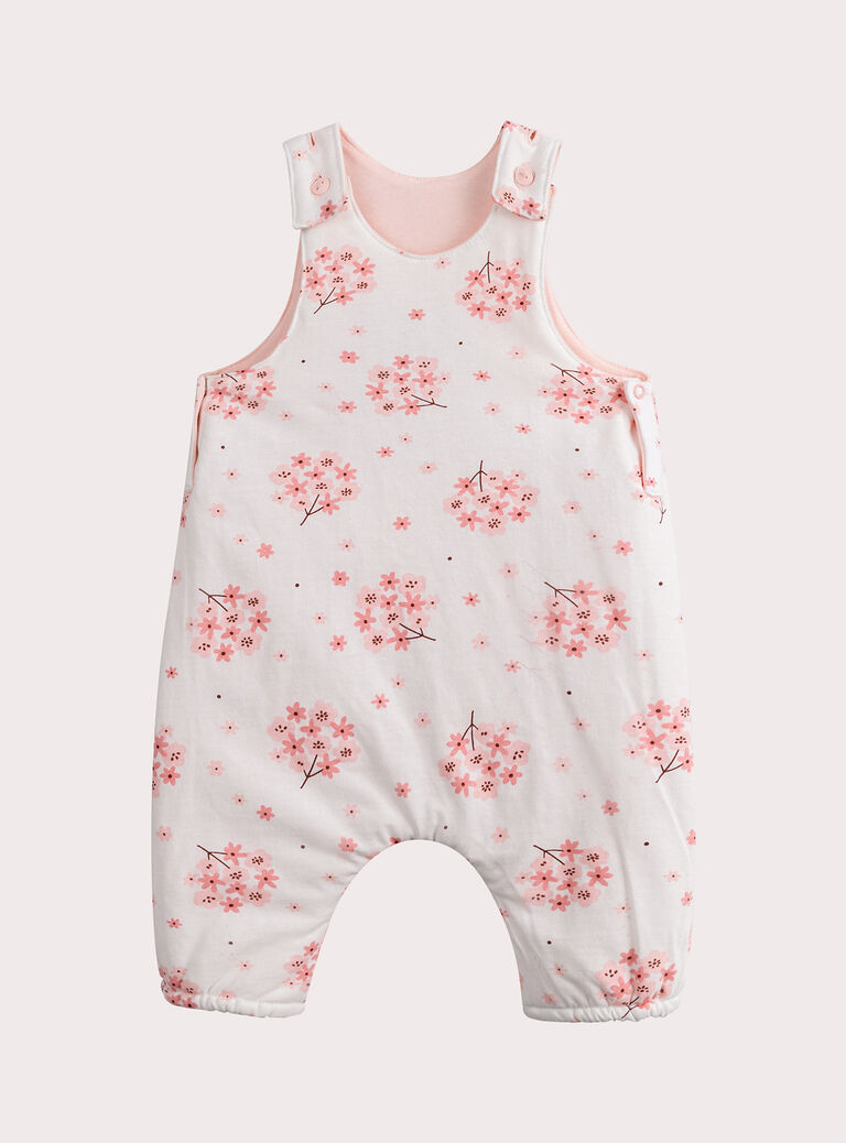 Reversible pink baby dungarees for girls  VOU1SAL1 / 24WF03C1SALD317