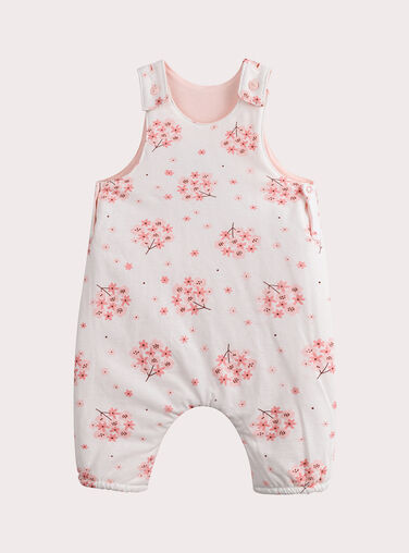 Reversible pink baby dungarees for girls  VOU1SAL1 / 24WF03C1SALD317