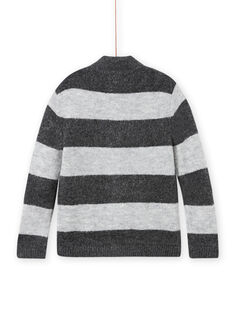 Child boy's striped knitted zip-up vest MOHIGIL1 / 21W902U1GIL944