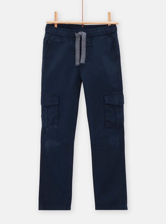 Boy's midnight blue cargo pants TOJOPAMAT1 / 24S90281PAN705