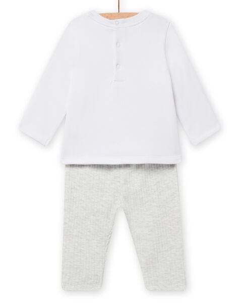 White and grey baby onesie NOU1ENS6 / 22SF0541ENS000