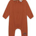 Brown jumpsuit in cotton gauze birth mixed