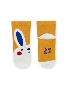 Baby boy's yellow rabbit socks MYUMIXCHO1 / 21WI10J2SOQ117