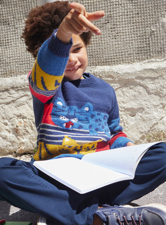 Boy's multicolored striped sweater SOFORPUL / 23W902K1PUL705