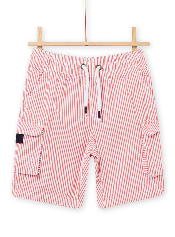 Red striped shorts child boy NOJOBERPOCH2 / 22S902C7BERF524