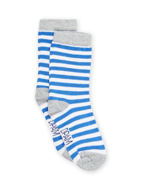 Blue socks with stripes print RYUJOCHO2 / 23SI1077SOQC207