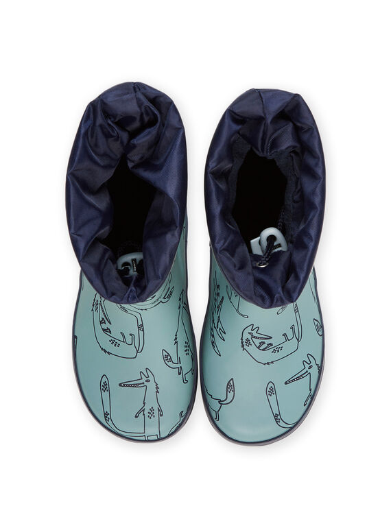 Fox print rain boots POPLUIFOX / 22XK3611D0CC218