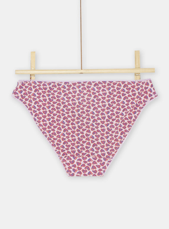 Set of 5 Girl's Heart Print Panties SEFALOTSEM1 / 23WH1161D5L001