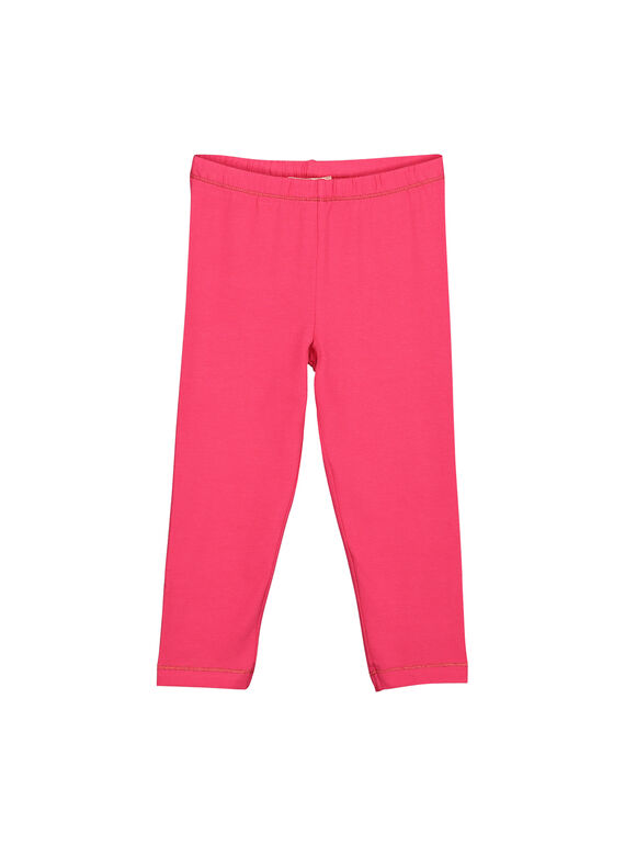 Girls' pink leggings FYAJOLEG10 / 19SI01G4D26304