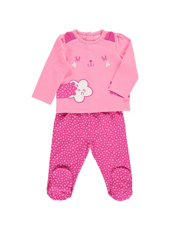 Baby girls' cotton pyjamas CEFIPYJCHA / 18SH1341PYJ313