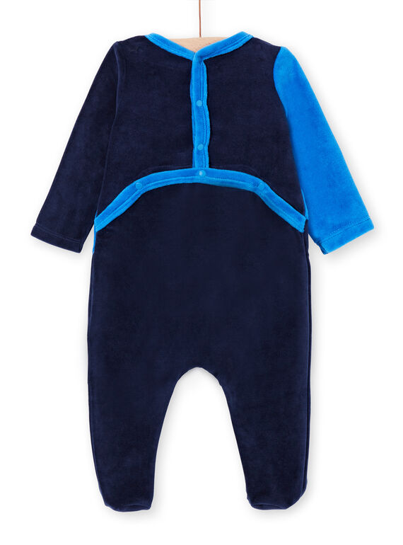 Sleep suit blue baby boy sleep suit LEGAGRELEF / 21SH1454GRE713