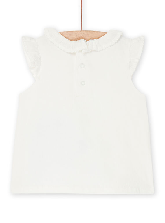 Off white short sleeve t-shirt RIBALBRA / 23SG09W1BRA001