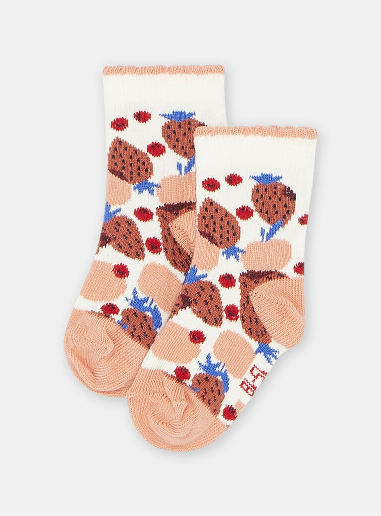 Girl's multicolored fruit-print socks SYIFORSOQ / 23WI09B3SOQ003