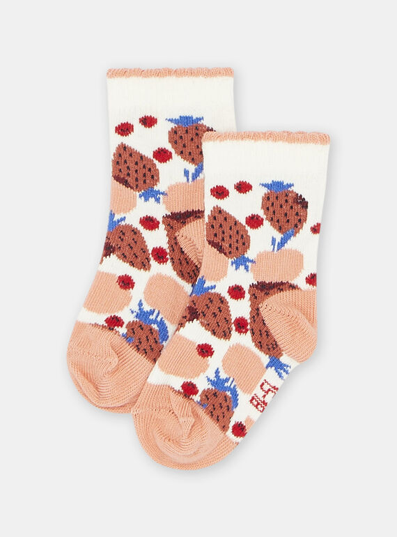 Girl's multicolored fruit-print socks SYIFORSOQ / 23WI09B3SOQ003