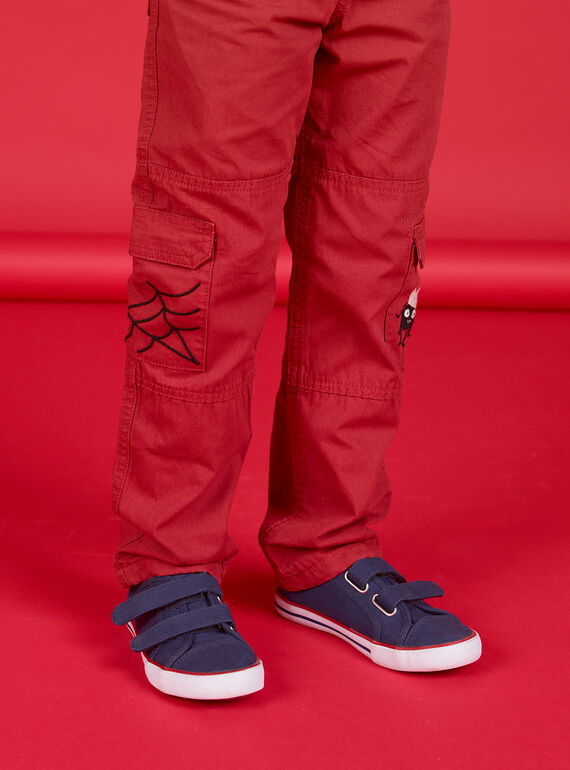 Red Cargo Pants - Child Boy LOROUPAN / 21S902K1PANF506