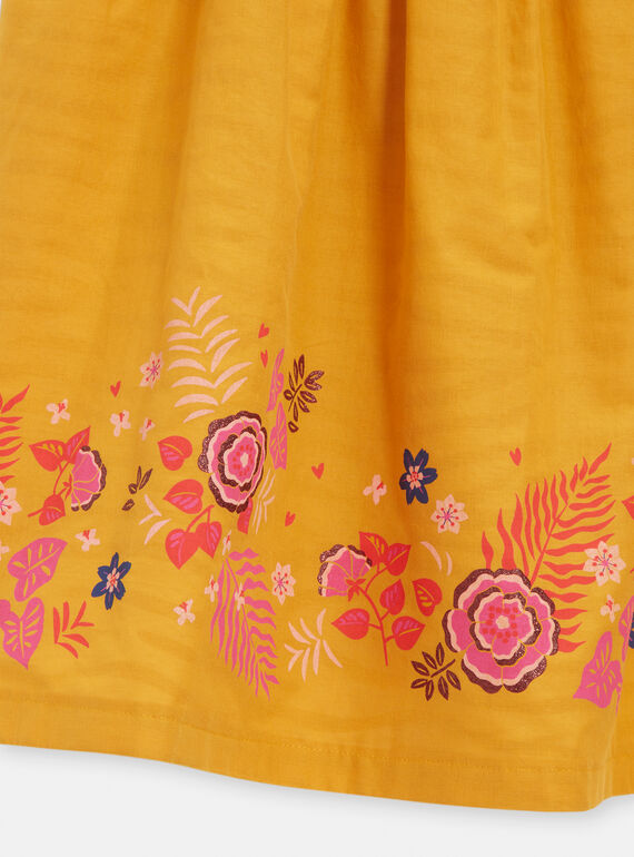 Yellow reversible dress for girls TALIROB3 / 24S901T3ROB107