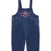 Denim dungarees with floral embroidery