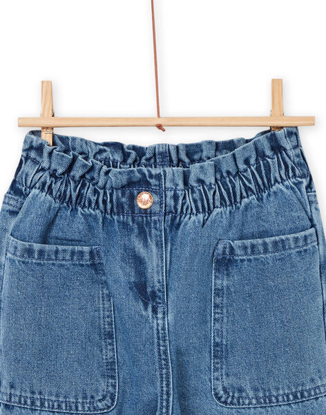 Paper bag jeans with elasticated waist PAMOJEAN / 22W901N1JEAP274