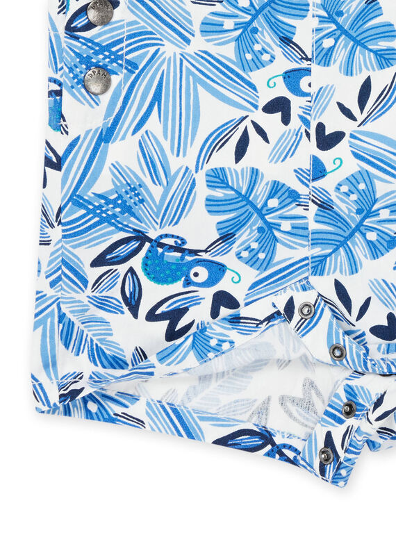 Chalk t-shirt and dungarees with floral print RUBALENS / 23SG10W1ENS632