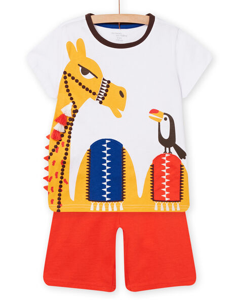 Child boy white animal animation t-shirt and shorts pajama set : buy online  - Pyjamas | DPAM International Website