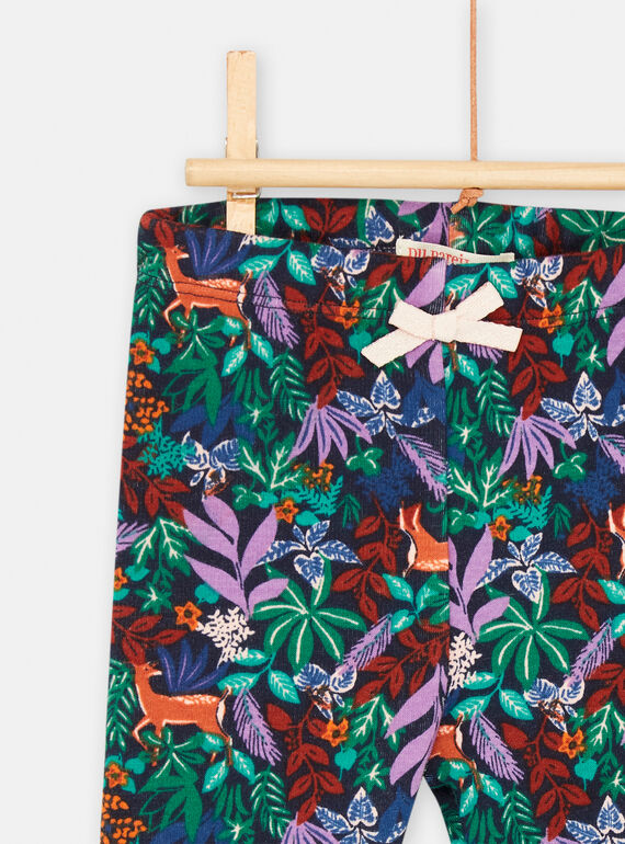 Baby girl soft and comfortable multicolored pants SIKHOPAN / 23WG09Q1PANC243