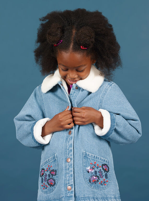 Girl's blue denim jacket MAPAVESTE / 21W90151VESP274