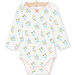 Baby girl's ecru and turquoise floral print bodysuit