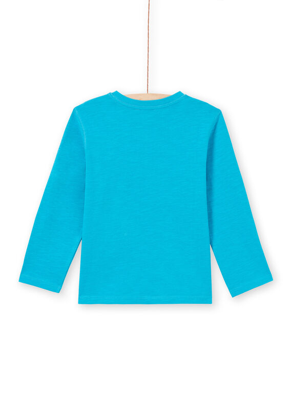 Boy's turquoise T-shirt MOJOTUN3 / 21W90211TMLC211