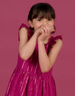 Black and iridescent stripes dress child girl NAFLAROB3 / 22S901R4ROBD302
