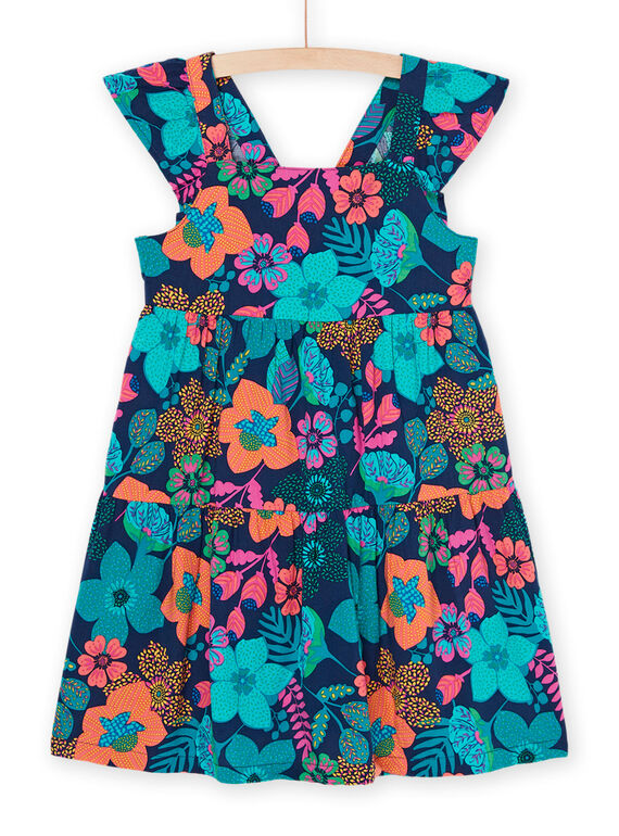 Multicolored dress with ruffled straps RAJOROB7 / 23S90192ROBC211